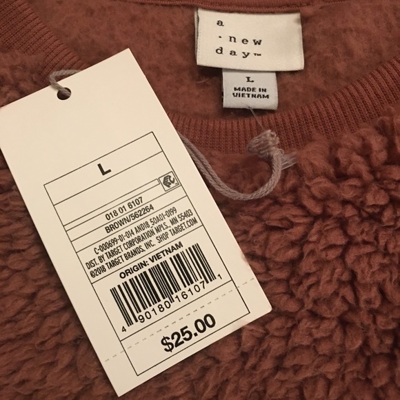 A New Day long sleeve brown sweater - Picture 3 of 4